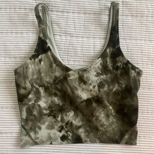 Lululemon Army Green Diamond Bye Align Top